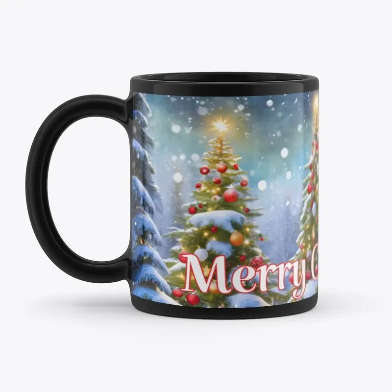 Merry Christmas Black Mug