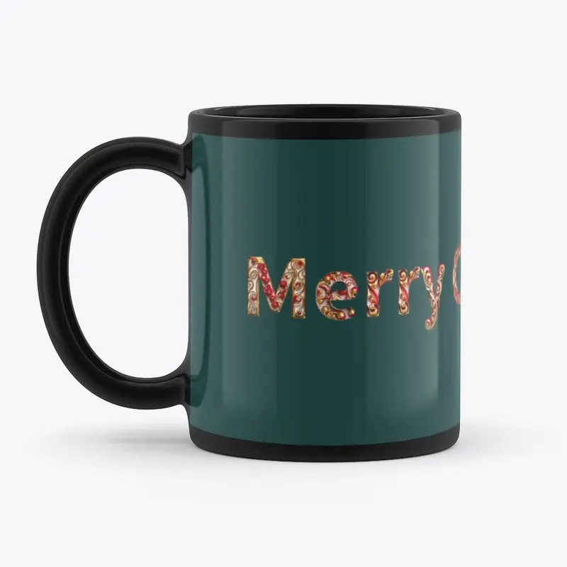 Candy Cane Merry Christmas Green Mug